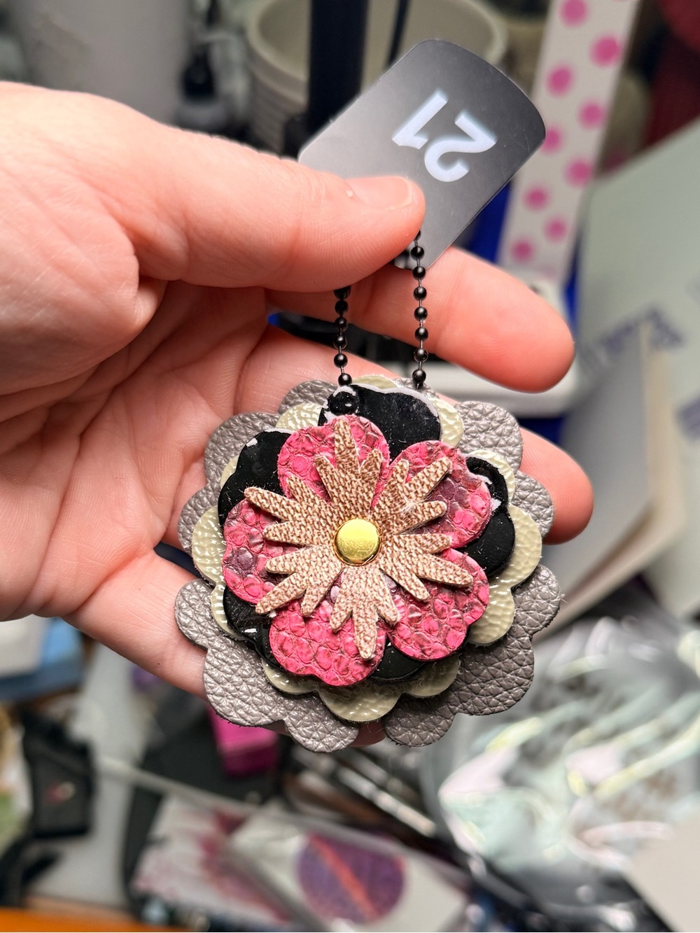 Handmade Floral Bag Charm